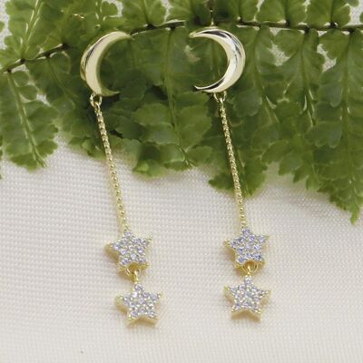 Earrings Mayla 925 silver gold plated