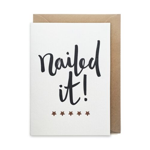 'Nailed it' congratulations luxury letterpress printed card