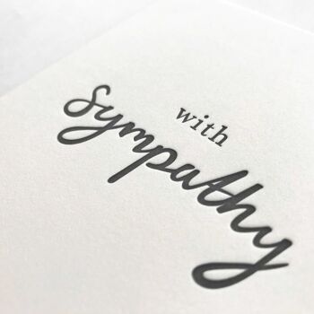 Avec sympathie carte imprimée typographique de luxe 2