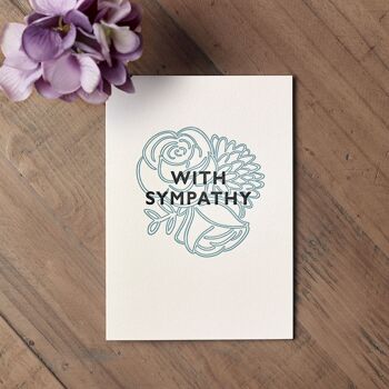 Avec sympathie carte imprimée typographique de luxe botanique 3
