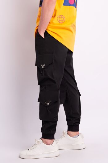 Pantalon Jogging Poches Cargo - Noir 3