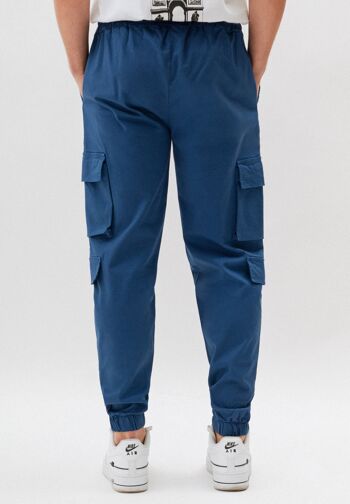 Pantalon Jogging Poches Cargo - Bleu 3