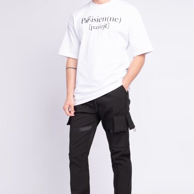 Plain Cargo Jogging Pants with Pockets Black