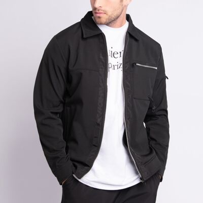 Plain Jacket with Zip Black