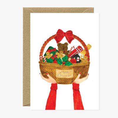 Gold Xmas Basket