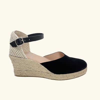 Jute Sandals Amorgos Leather and Black Split Leather