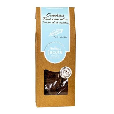 Cookies tout chocolat carmel pépites (100g)