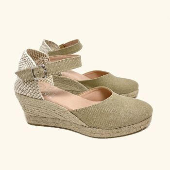 Sandales Jute Cuir Amorgos et Textile Beige 4