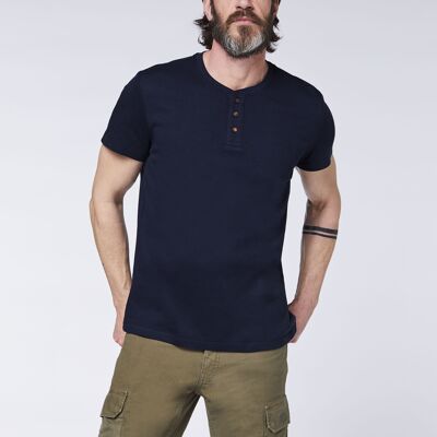 Herren - T-Shirt im Henley-Stil mit Knöpfen - Night Sky