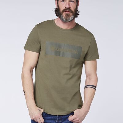 Herren - Jersey-Shirt mit Logo-Schriftzug - Dusty Olive