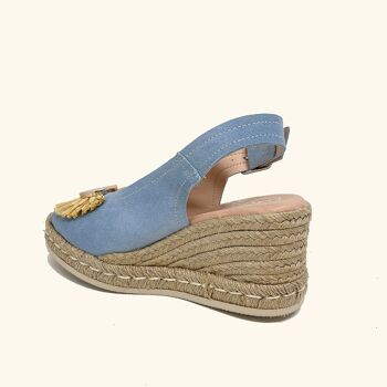 Sandales Jute Delos Serraje Bleu 3