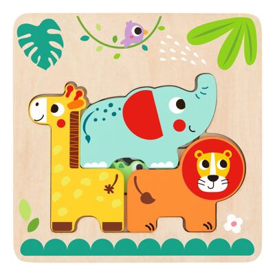 Puzzle d'animaux multicouches