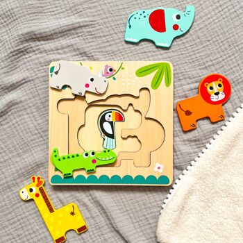 Puzzle d'animaux multicouches 3