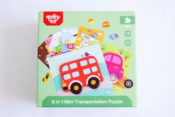Mini puzzle de transport 6 en 1 5