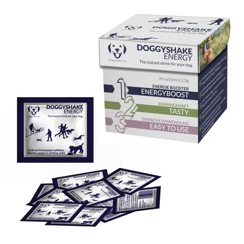Doggyshake Energy 24er Pack - Instant Pulver/Drink für Hunde