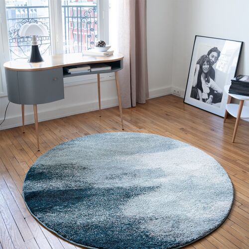 Tapis Pacifik Bleu rond