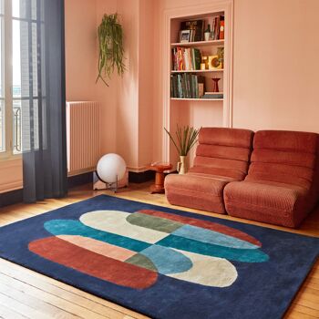 Tapis Pluriel bleu nuit 1