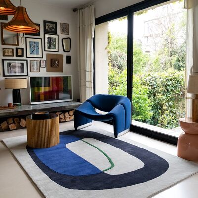 Tapis Inclusion bleu klein