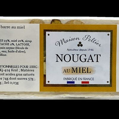 Maison Peltier Nougat mit Honig 100g (Riegel)