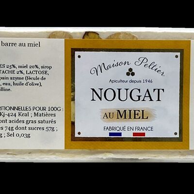 Nougat au miel  100g (barre)