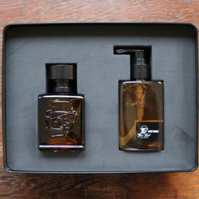 Set di fragranze e bagnoschiuma RK Limited Duo con carte da gioco vintage rifinite a mano