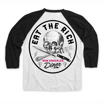 T-shirt raglan EAT THE RICH 1