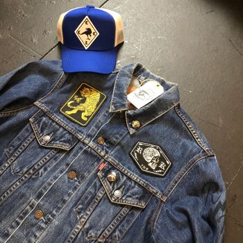 Veste en jean Levi's retravaillée RK Tiger x Biker Skull 3