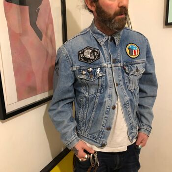 RK Vintage Denim Levis Beardy Homme Veste 5