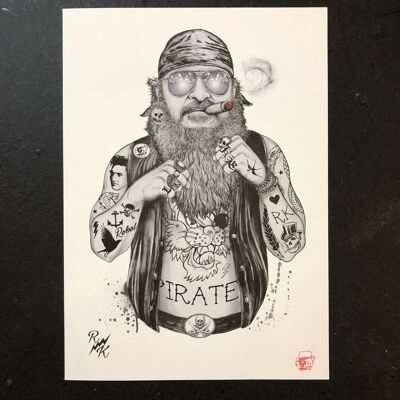 RK Art Print Motard Pirate