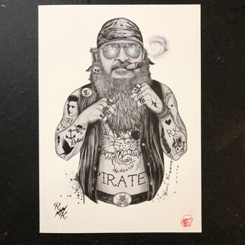 RK Art Print Motard Pirate 1