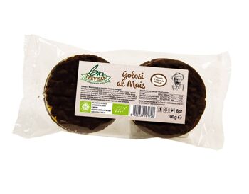 Galettes de maïs et de riz enrobées de chocolat BIO s/g