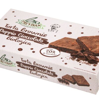 Organic double chocolate brownie cake