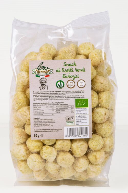 Snack di piselli verdi BIO