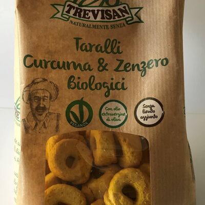 Tarallini de cúrcuma y jengibre BIO de Puglia