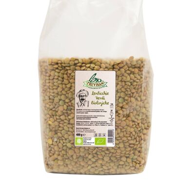 Organic dry green lentils
