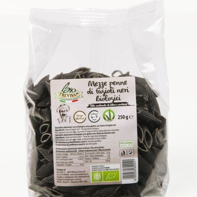 Medio penne de alubias negras s/g BIO