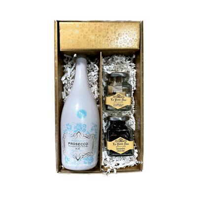 Coffret blanc - So Easy Prosecco Demi-sec - PIZZOLATO - 1 pot d' Amandes enrobées et 1 pot de calissons st rémy LE PETIT DUC