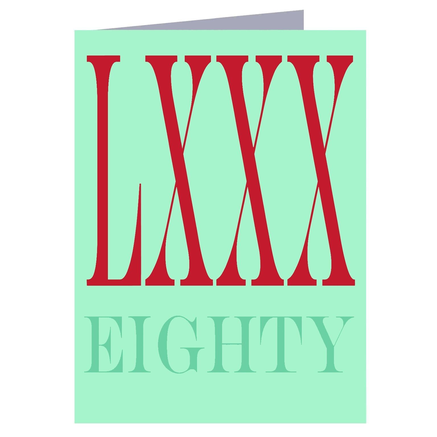 BBTW49 Numeri Romani Ottanta Card