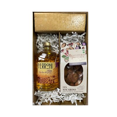 Gold box - Ferroni Honey Rum Liquor - Macarons with almonds & figs BISCUITERIE DE PROVENCE