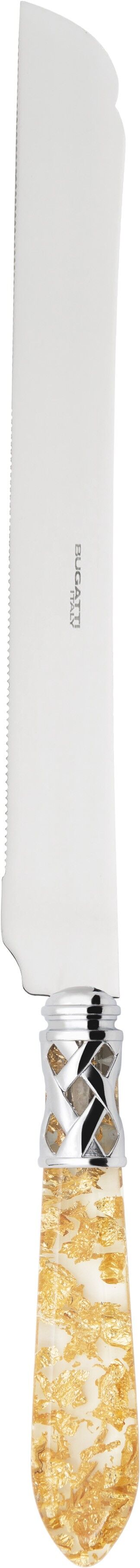 COLTELLO NUZIALE-PANETTONE ALADDIN GHIERA CROMATA PAGLIE ORO