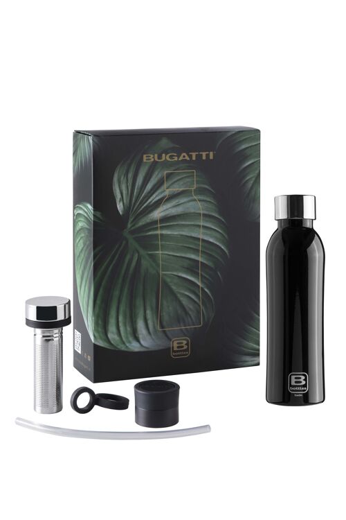 GIFT SET: BBOTTLES TWIN 500 ML BLACK PIANO, INFUSION KIT E SPORT LID KIT NERO
