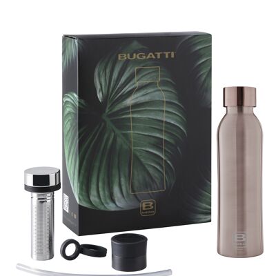 GIFT SET: BBOTTLES TWIN 500 ML ROSE GOLD BRUSHED, INFUSION KIT E SPORT LID KIT NERO