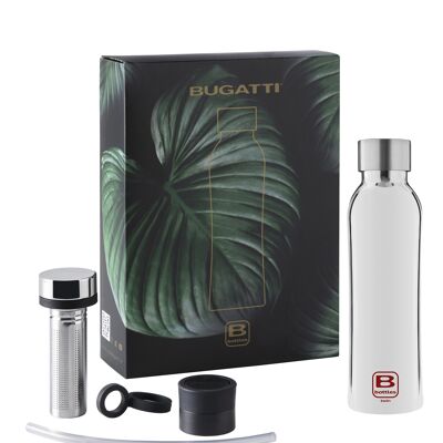 GIFT SET: BBOTTLES TWIN 500 ML SILVER LUX, INFUSION KIT E SPORT LID KIT NERO