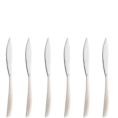 SET DE 6 COUTEAUX A STEAK GLAMOUR IVOIRE