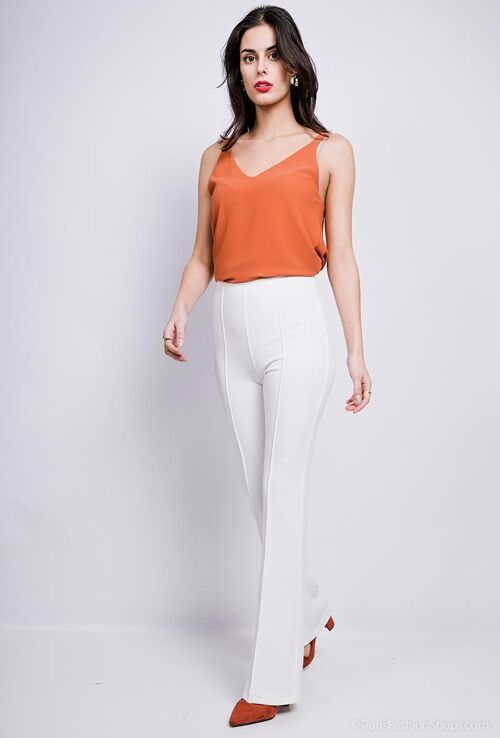 Pantalon stretch évasé