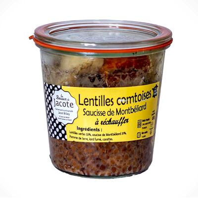 Lentilles Saucisse de Montbéliard