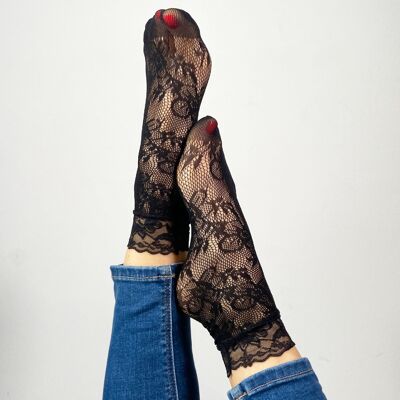 Audrey lace and fishnet socks - Pack of 3 pairs