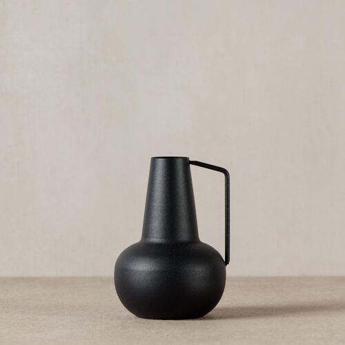 Renzo Black Metal Vase