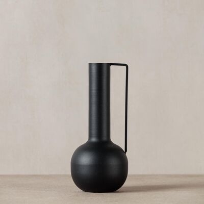 Vase Mona aus schwarzem Metall