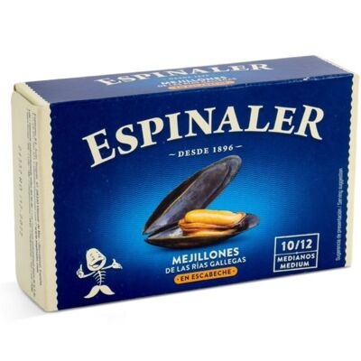 Pickled mussels ESPINALER OL-120 10/12 pieces